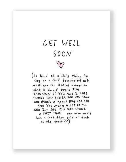 Get well soon - A6 kaartje dubbel