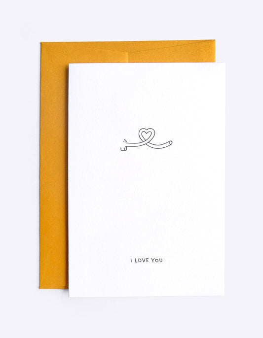 I love you - A6 kaartje dubbel