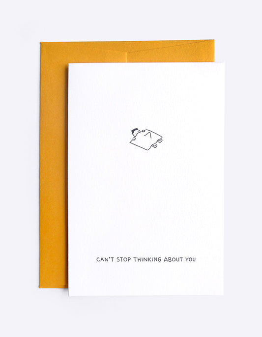 Can't stop thinking about you - A6 kaartje dubbel
