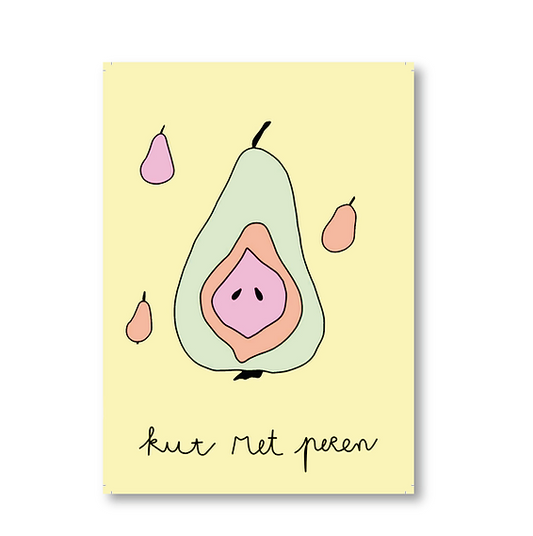Kut met peren - A6 kaartje enkel